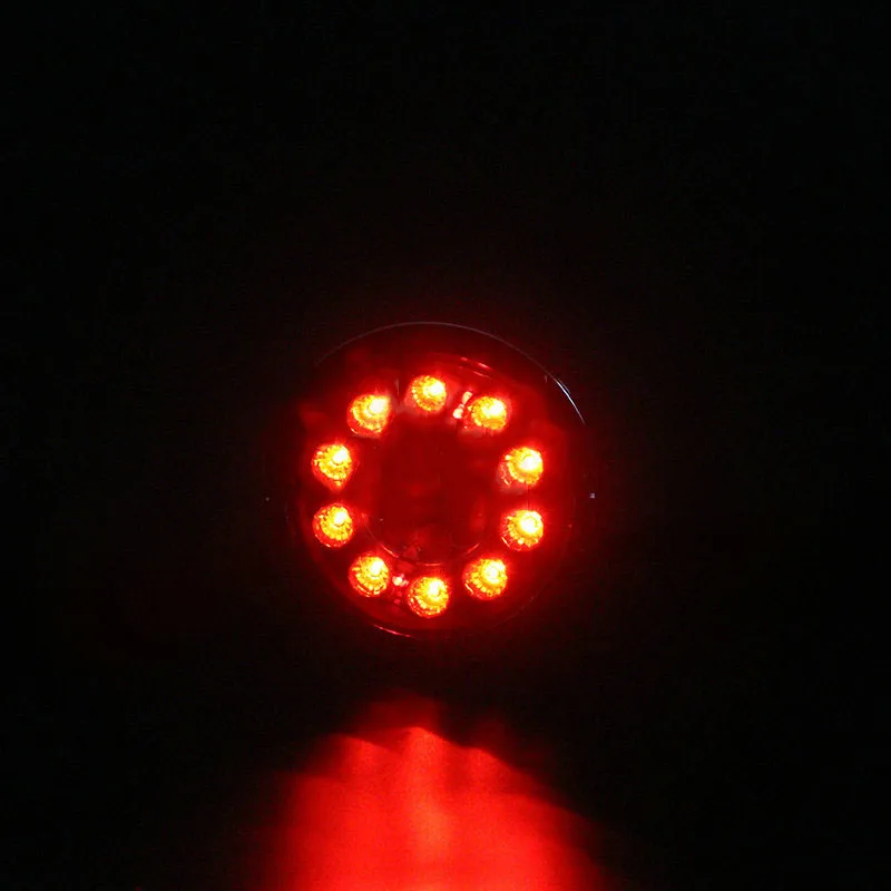 2 шт 4 круглые красные/Янтарные 16LED грузовые трейлеры тормозные поворотные сигнальные задние фонари лампы