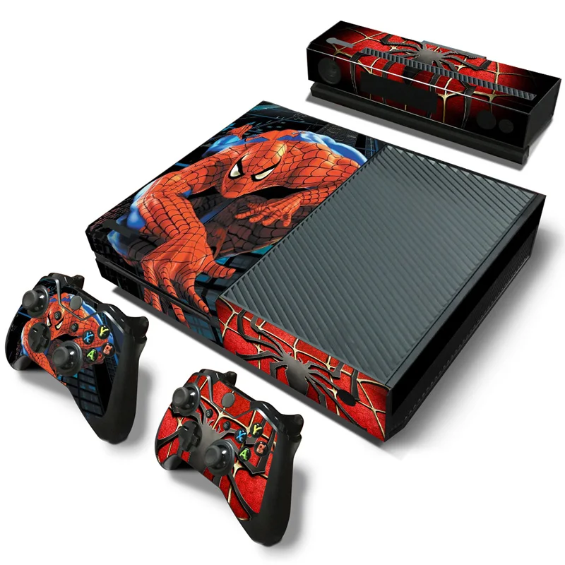 Marvel Spiderman Cartoon Style Sticker for XBOX ONE Skin Sticker Console and Controllers for XBOX ONE Gamepad Controller Decal 