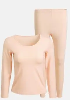 Xiaomi mijia удобный комплект нижнего белья шелковистая Антистатическая невидимая основа для мужчин и женщин Зимняя осенняя одежда длинные брюки смарт - Цвет: Female pink XL