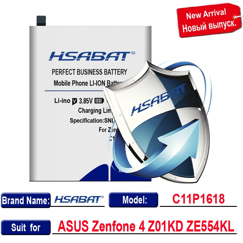 HSABAT 4750 мАч C11P1618 батарея для ASUS Zenfone 4 Z01KD ZE554KL