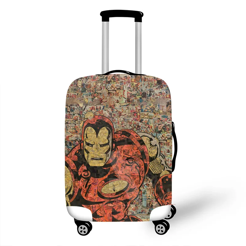 Эластичный Защитный чехол для багажа, защитный чехол для чемодана, чехлы на колесиках, Чехлы, 3D аксессуары для путешествий, Железный человек с рисунком