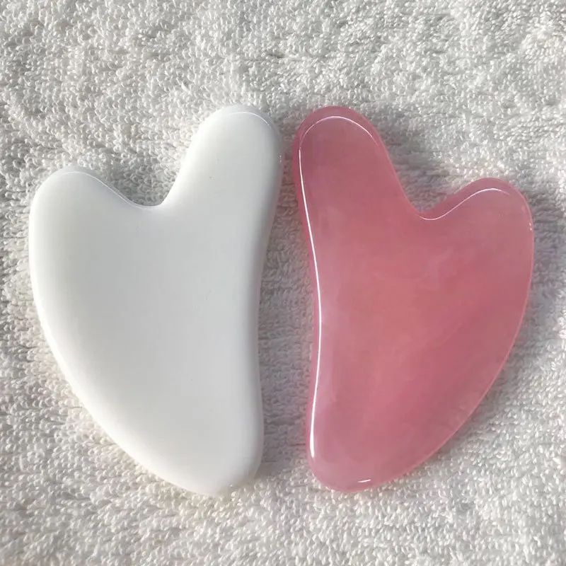 Scraper Roller-Board Massage Sha-Tool Eye-Care Guasha Rose Quartz Facial Beeswax