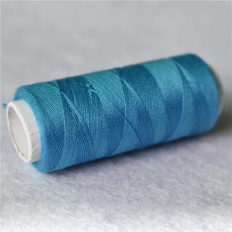 Lake Blue 1pc Нить hilos para bordar, нить для вязания крючком, полиэстер, эластичные швейные принадлежности, 1 шт., 200 ярдов - Цвет: Lake Blue 1pc