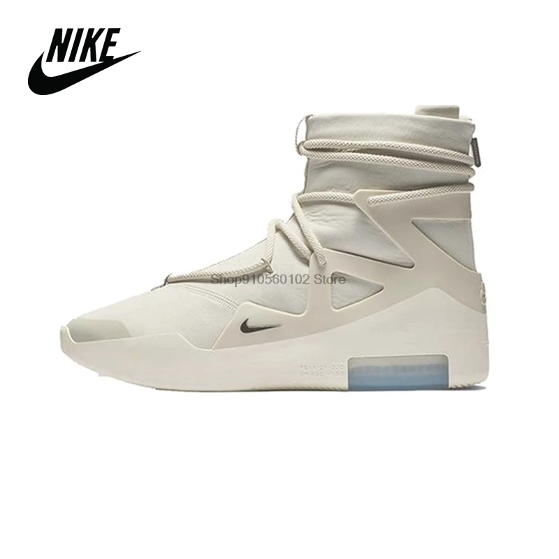 Оригинальный Nike Fear Of God 1 x Air &quotсветильник Bone&quot AR4237-002 Мужская Баскетбольная обувь