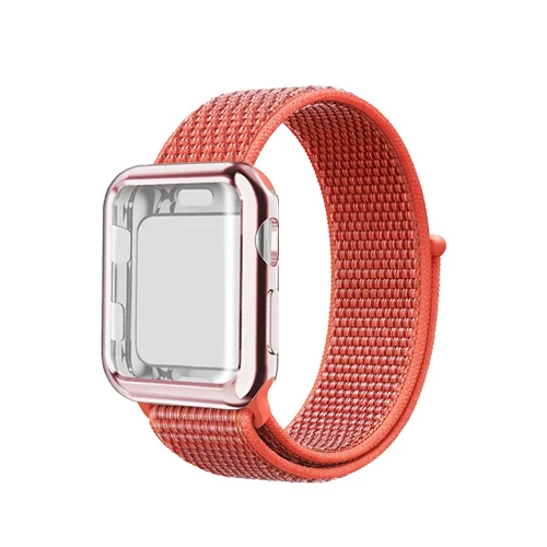 32 Sport loop strap for apple watch 4 5 case band 44mm 40mm apple watch band 42mm 38mm iwatch 5/4/3/2/1 full screen protector cover - Цвет ремешка: 32