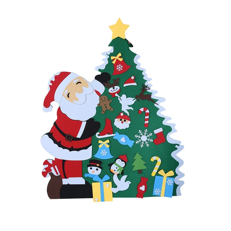 Bakaji Albero Di Natale Per Bambini In Feltro Da Parete Con 26 Addobbi Natalizi Applicabili Con Velcro Altezza 125 Cm Colore Verde Amazon It Casa E Cucina