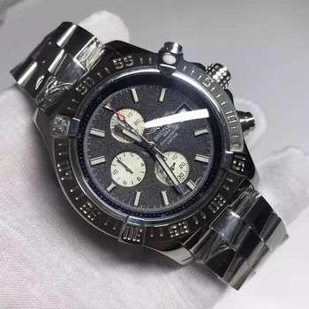 

Men Watch black dial Diamond AAA Men Luxury Watch President quartz with chronograph function Watches 2