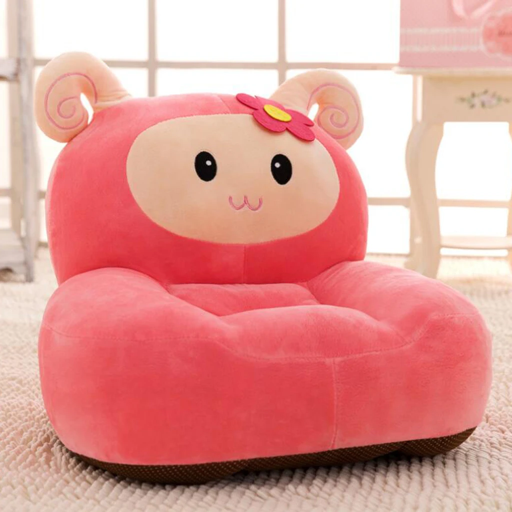 Baby Kids Foldable Sofa Infant Cartoon Seat Chair Children Plush Toys Without Filler Inside Only Cover