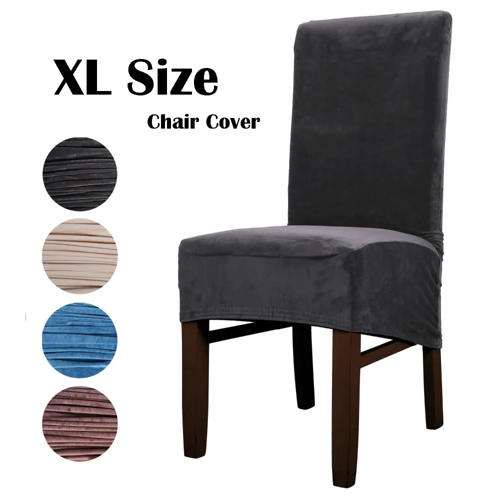 

Velvet Fox Fabric XL Size Chair Cover Big Size Long Back Europe Style Seat Chair Covers for Restaurant Hotel Party Banquet
