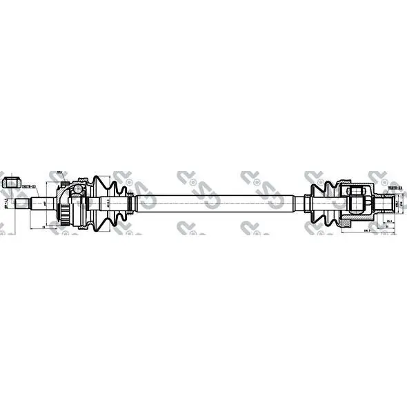 Привод в сборе RENAULT LAGUNA I 1.8-2.0 95-01 прав.+ABS GSP 250