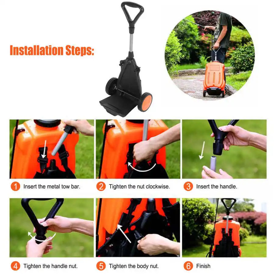 Details about   Electric Fogger Trolley Mobile Backpack Sprayer Machine Cart for Outdoor Garden 