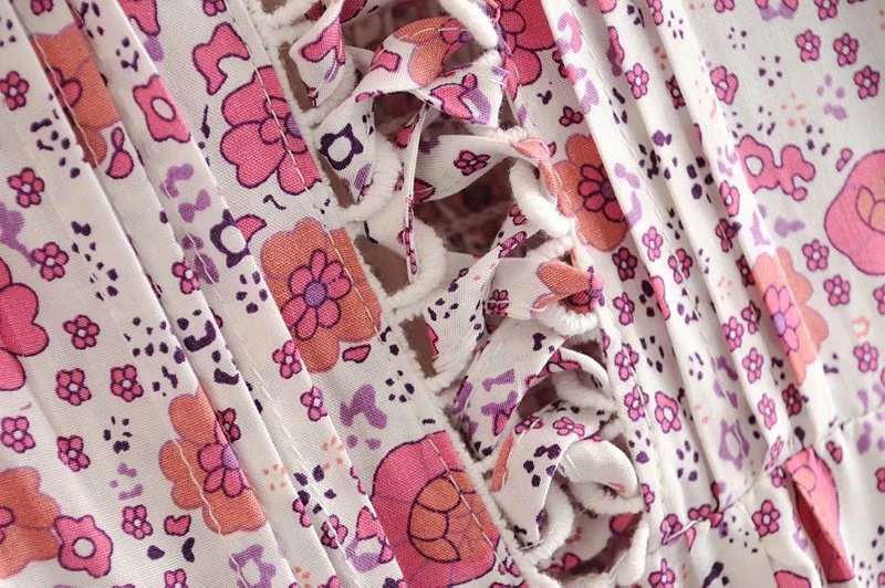 Винтажное шикарное женское пляжное платье без рукавов с цветочным принтом в