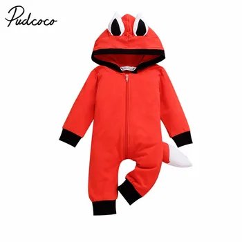 

2019 Baby Autumn Clothing Toddler Newborn Baby Boy Girl 3D Cartoon Romper Cotton Hooded Jumpsuit Infant Outfits Clothes 0-24M
