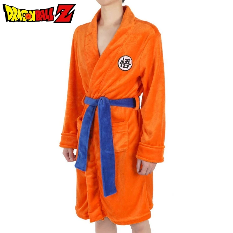 Взрослый Халат Dragon Ball Косплей Костюм Сон Гоку банный халат одежда для сна узор плюшевый халат для женщин и мужчин пижамы с героями мультфильмов
