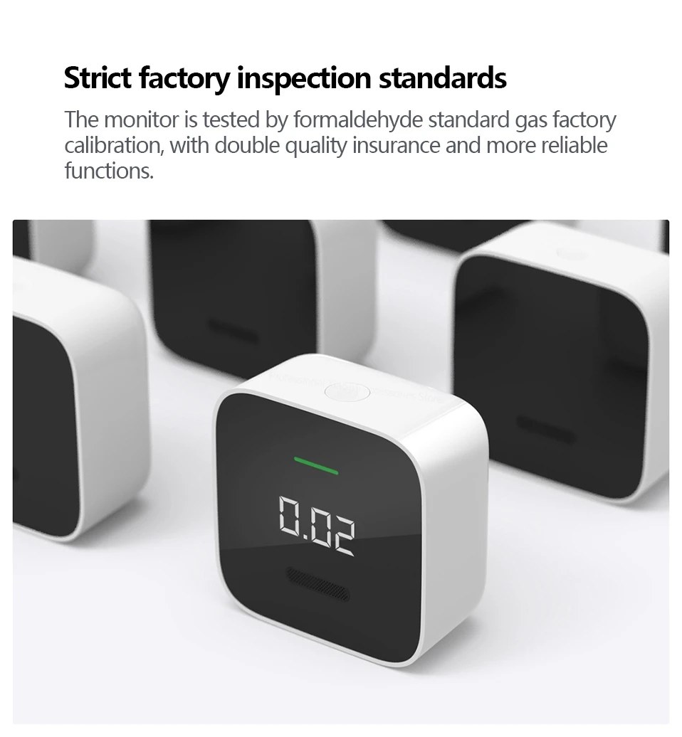 Xiaomi Mijia монитор формальдегида Bluetooth детектор газа Тестер качества воздуха OLED газоанализатор для дома безопасный с помощью приложения Mijia управление