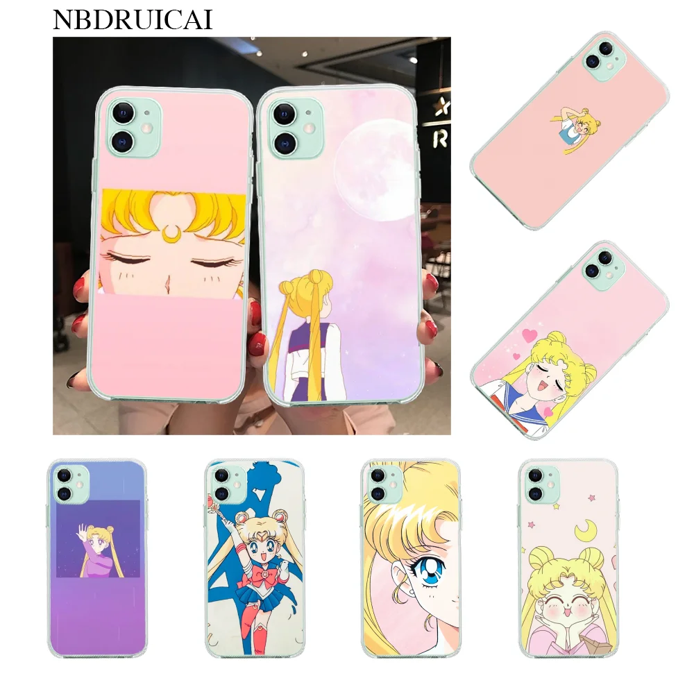 NBDRUICAI Cute Cartoon Sailor Moon Luxury Unique Design Phone Cover for iPhone 11 pro XS MAX 8 7 6 6S Plus X 5S SE XR case | Мобильные