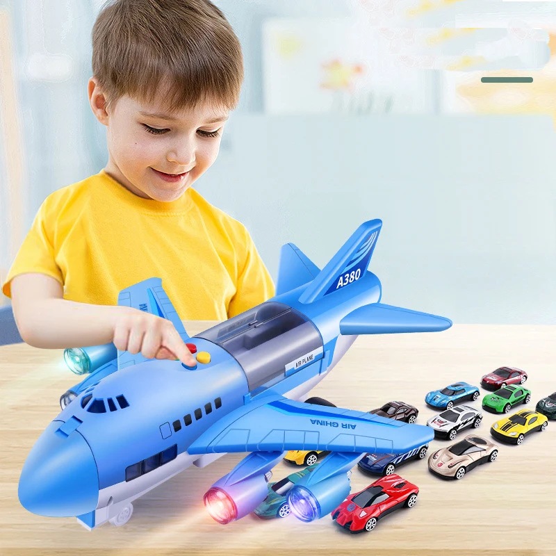 

Children's toy model simulation inertia story aircraft toy early education sound and light track toy passenger aircraft WM-40