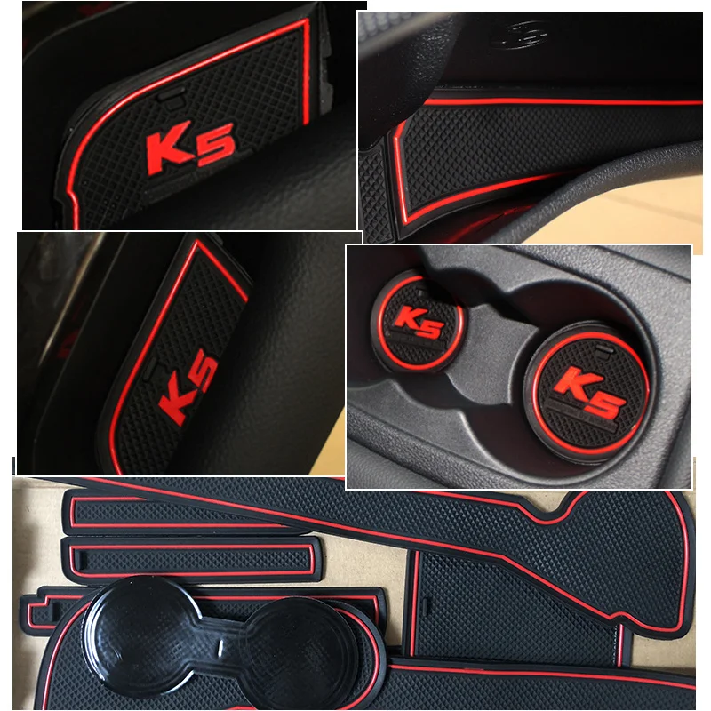 Противоскользящий коврик для Kia Оптима 2010 2011 2012 2013 KIA K5 TF MK3 аксессуары затворный слот подставка анти-грязный подложки