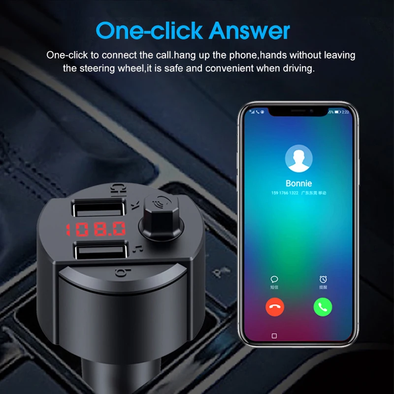 SRUIK Bluetooth fm-передатчик 3.1A двойной USB зарядка Bluetooth передатчик автомобильный Hands-Free TF карта музыкальный плеер Автомобильный телефон зарядка