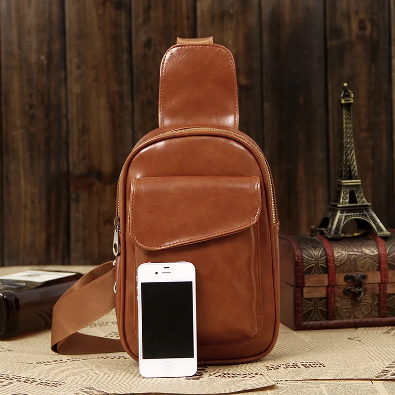 New Style Men PU Sling Bag Men's Business One-Shoulder Small Over-the-shoulder | Багаж и сумки