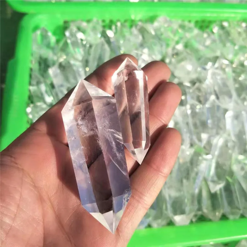 1 шт. натуральная лечебная палочка Herkimer прозрачная двойная кварцевая