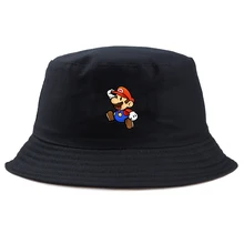 Мягкая Панама для мужчин и женщин с принтом Супер Марио, Спортивная Кепка в стиле хип-хоп, летняя хлопковая кепка для рыбалки, Панама, рыбацкие шляпы для девочек и мальчиков
