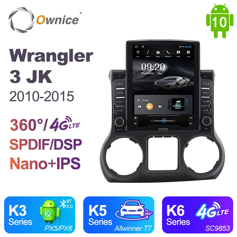 Ownice Android 10 0 автомобильное радио для Jeep Wrangler 3 JK 2010 2012 2015 GPS 2 Din Авто Аудио система