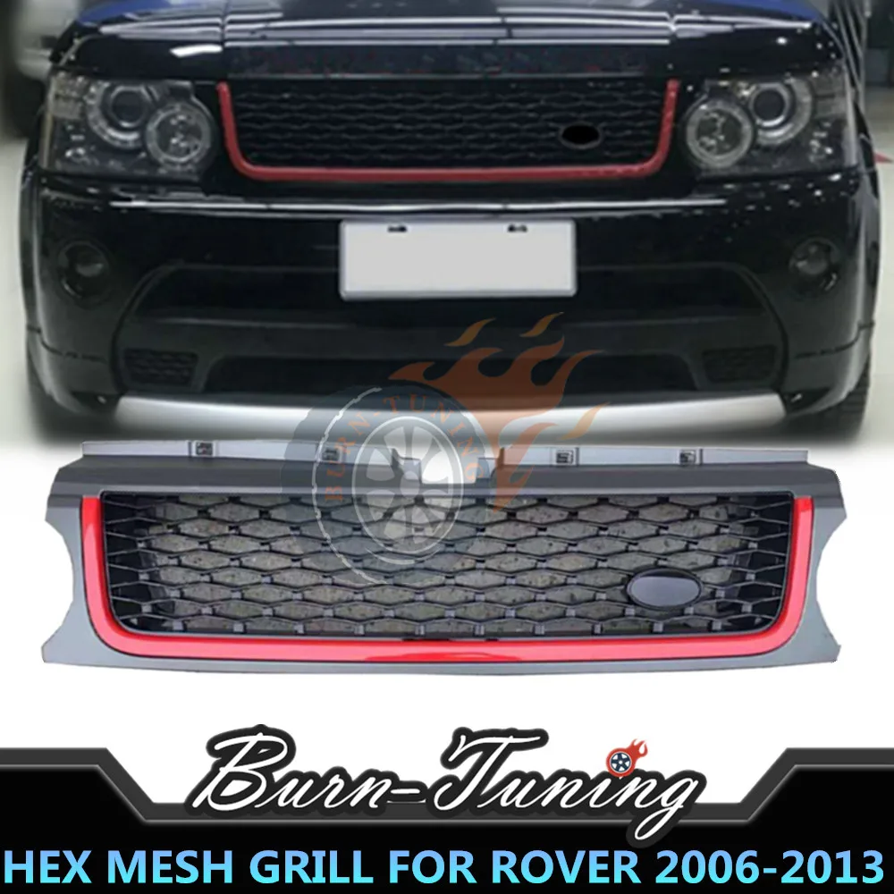 Шестигранная сетчатая решетка ABS для Land Rover Range Rover 2006-2013 Air Fender обновление переднего бампера гоночные решетки капот Гриль