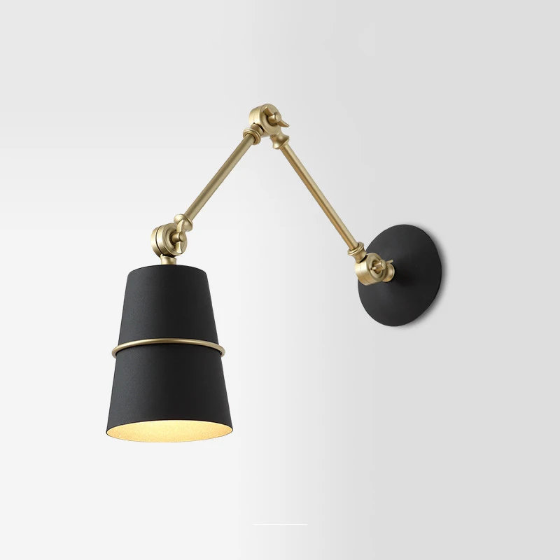 

Postmodern creative simple wall lamp personality long arm retractable study bedroom bedside lamp corridor folding wall lamp