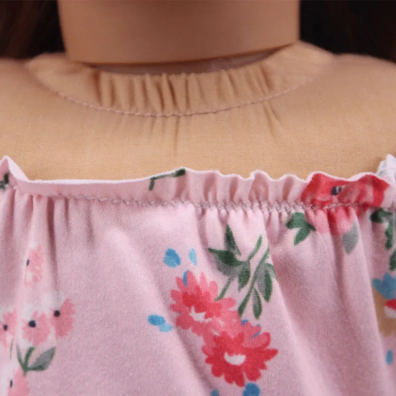 LUCKDOLL цветочный модный купальник подходит 18 дюймов Американский 43cmBabyDoll одежда аксессуары, игрушки для девочек, поколение, подарок на день рождения