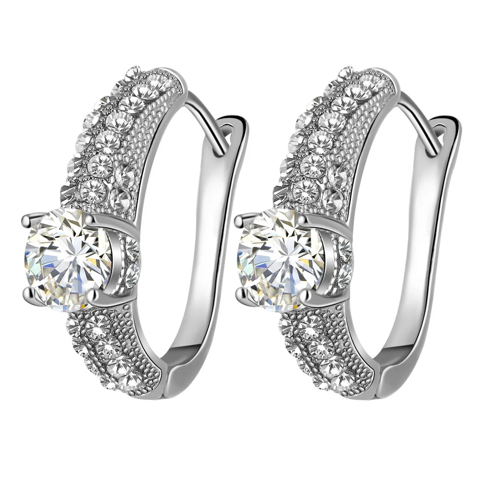

LE401 eight hearts eight arrows Zircon Earrings like water age Earrings