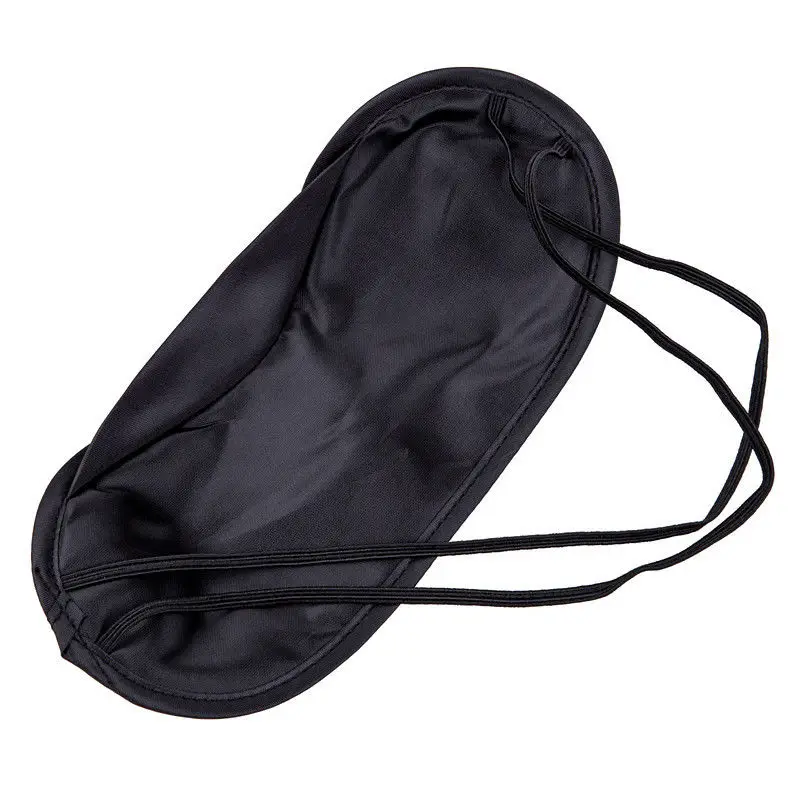 Portable Black Sleep Mask for Women Men Soft Portable Sleeping Eye Mask Eyeshade Cover Shade Eye Patch Blindfold Travel Eyepatch 3