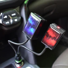 

Blue red green rotatable USB LED car atmosphere light car roof starry sky projector with switch breathing voice control flashing