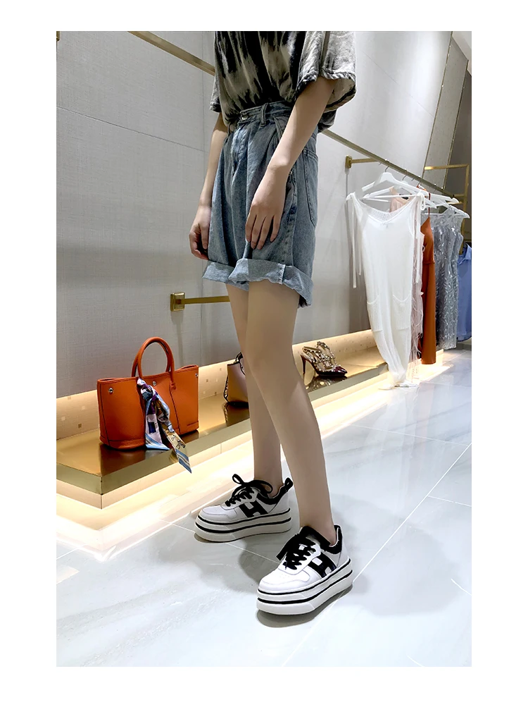 Buono Scarpe/брендовые кроссовки на толстой платформе; женские повседневные кроссовки на плоской платформе; повседневная женская обувь на шнуровке; коллекция года; женская обувь