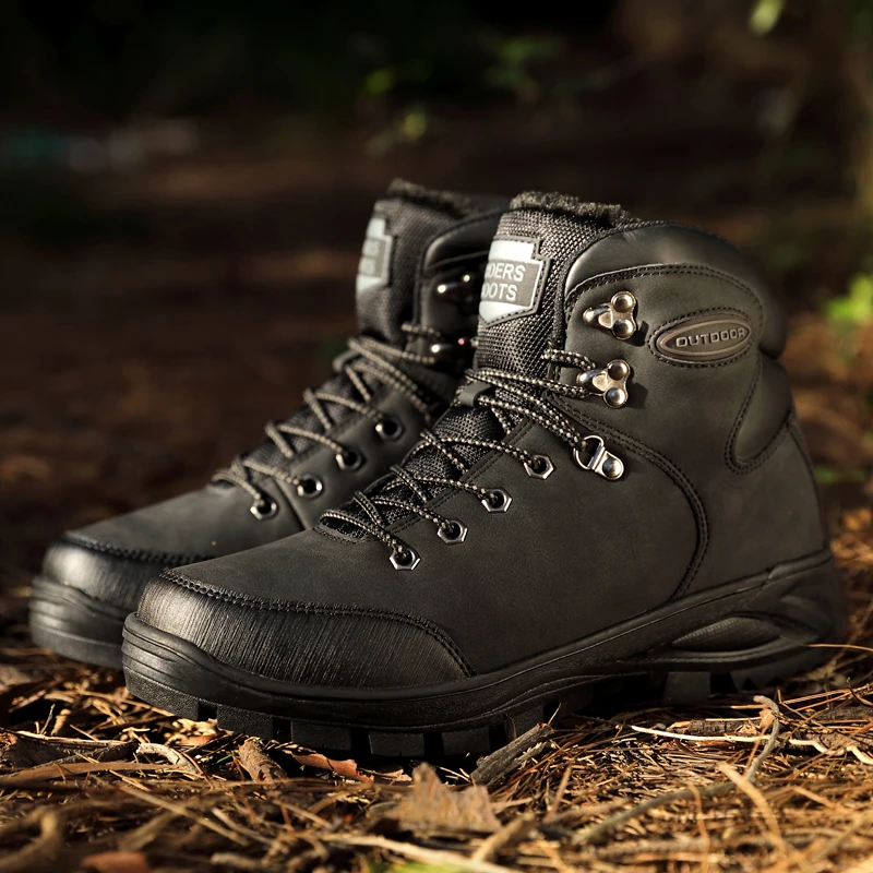 

2019 Winter Pro-Mountain Outdoor Hiking Shoes for Men Women High Top Plush Hiking Boots Walking Warm Training Trekking Footwear