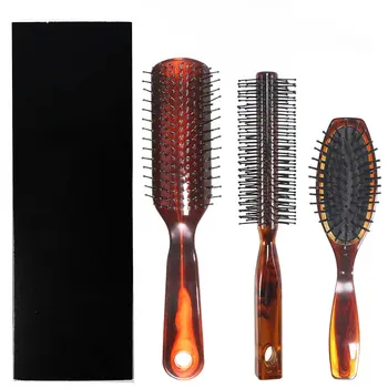 

NEW 3pcs plastic Hairbrush Set Paddle Detangling Brush Anti-static Rotating Massage Comb for Men Women Kids