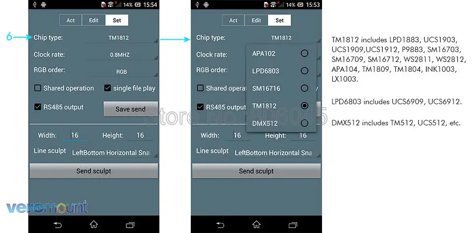 H803 Wi-Fi светодиодный пиксельный контроллер 2048 Пиксели Поддержка DMX пульт дистанционного управления Управление DC5-24V работать с TM1812 WS2811 WS2812 LDP6803 DMX512