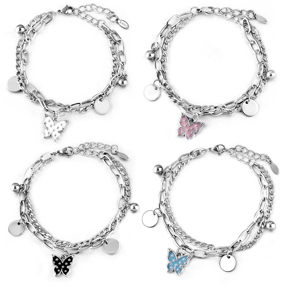 Bracelet Grain de Café en Acier Inoxydable - Argent