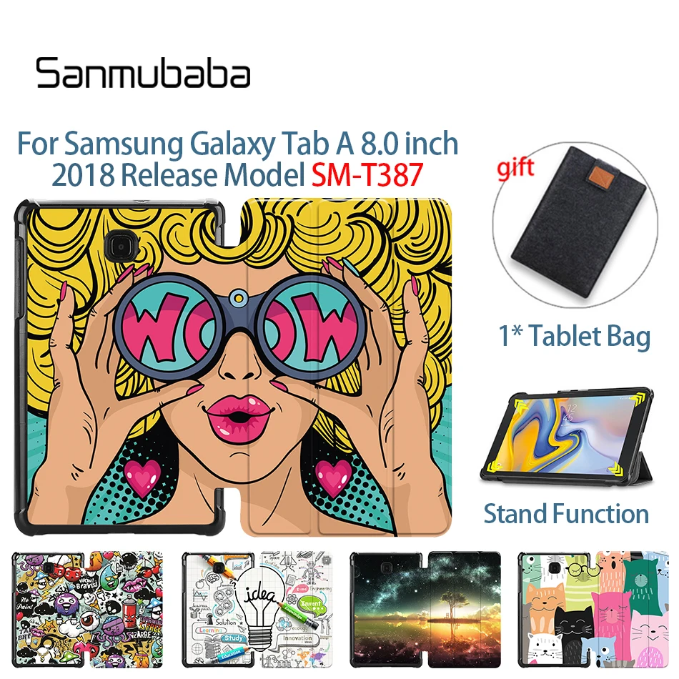 Custodia Per Tablet Sanmubaba Per Samsung Galaxy Tab A 8 Pollici Sm-T387 2018 Filio Pu Custodia Protettiva Per Vibrazione Magnetica In Pelle