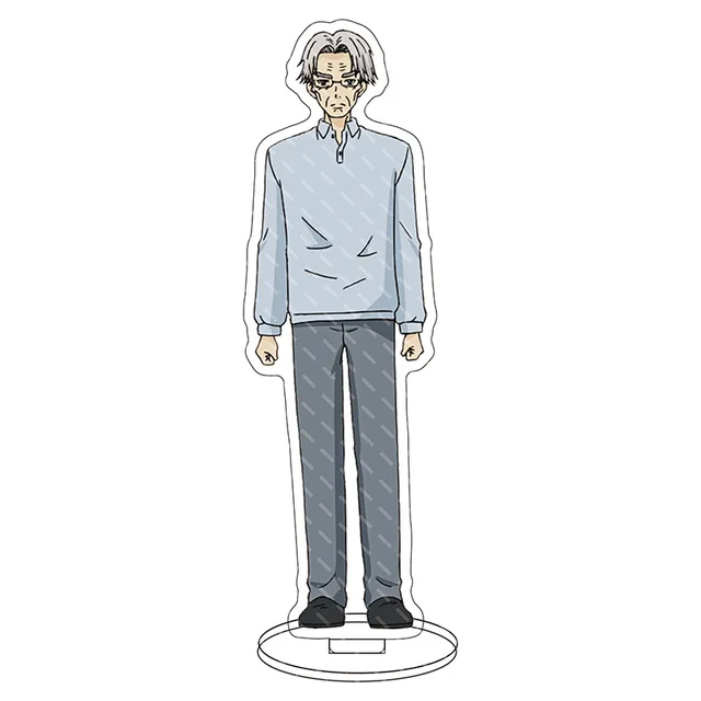 Anime Figure The Disastrous Life of Saiki Kusuo Key Chain Pendant Cosplay Two-sided Keychain Prop Acrylic Stand Model Toy Orange