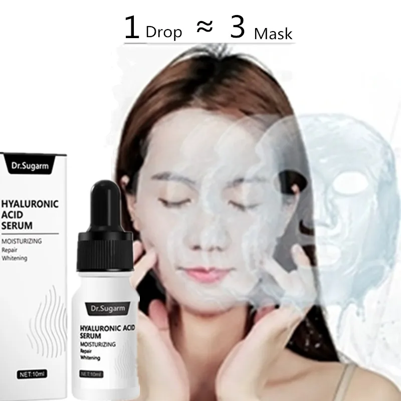 Dr Sugarm Hyaluronic Acid Face Serum Anti Aging Shrink Pore Whitening Moisturizing Essence Face Cream Dry 4