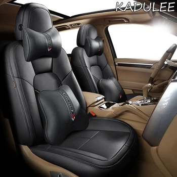 

KADULEE Custom real leather car seat cover for Fiat linea grande punto palio albea uno 500 freemont auto accessories car seat