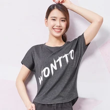 Женские свободные рубашки для йоги, спортивные футболки с круглым вырезом, быстросохнущие тренировочные футболки для фитнеса, топ для тренировок с коротким рукавом