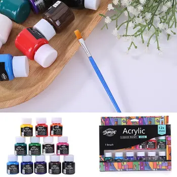 

12 x 25ml Heavy Body Colors Rich Pigments Acrylic Paint Set for Painting Crafts U1JA