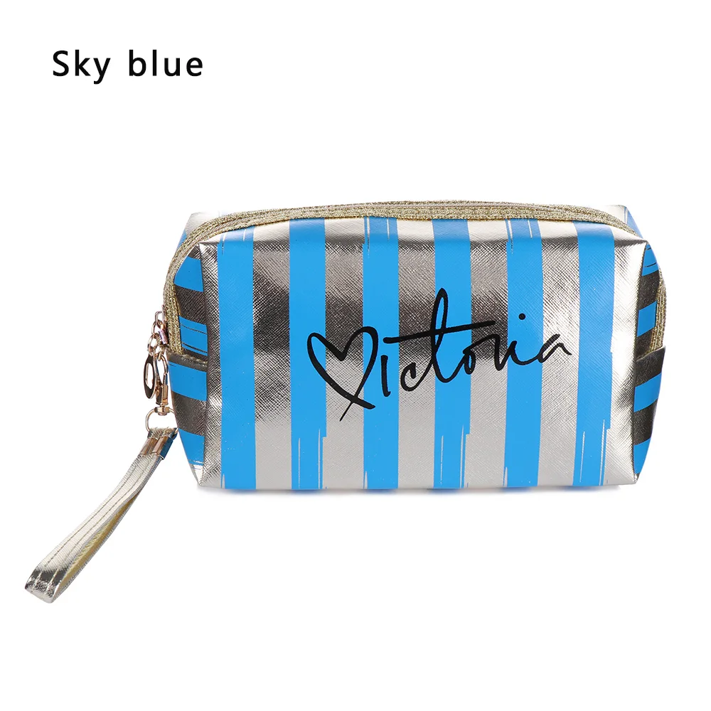 sky blue 1 шт., водонепроницаемые лазерные косметички, женская косметичка, ПВХ Сумочка, моющаяся косметичка, дорожный органайзер, чехол, Mujer Bolsas - Цвет: sky blue