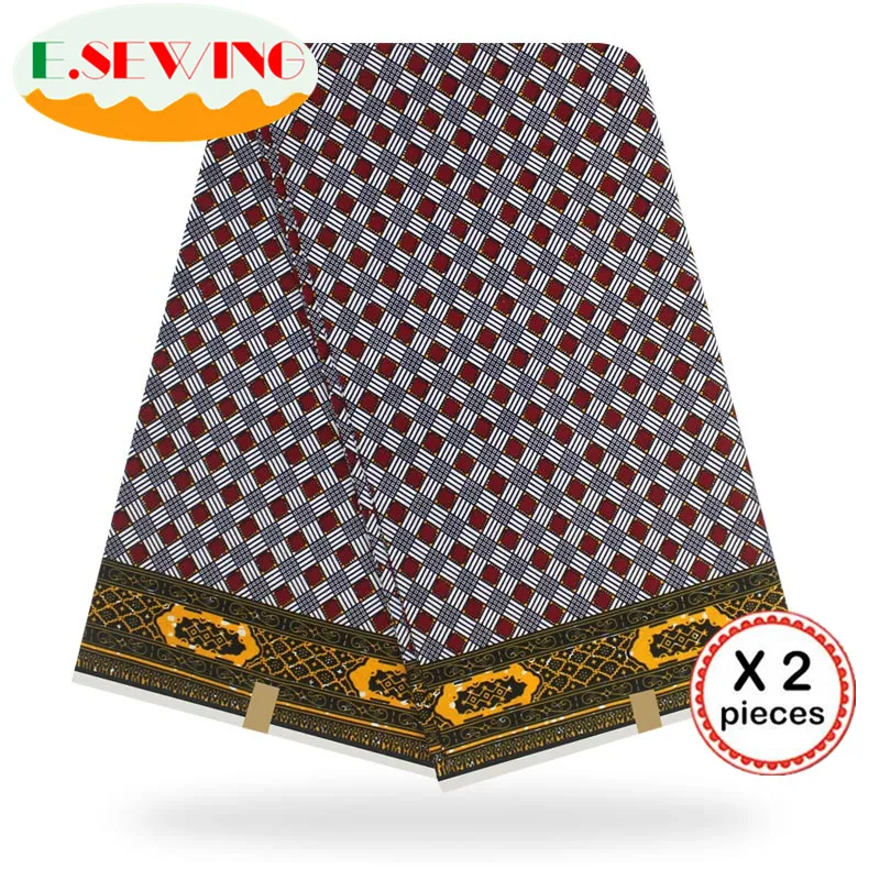 Африканская восковая ткань с принтом Анкара для шитья Анкара африканская ткань 12 ярдов нигерийская хлопковая ткань Гана для платья 81055