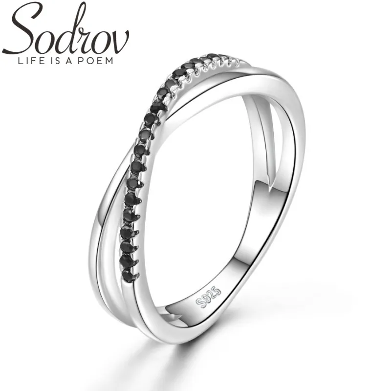 

SODROV 925 Sterling Silver Jewelry Rings for Women Female Bijoux Finger Ring G009