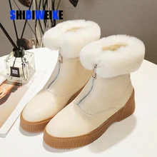 Новинка года; повседневная женская обувь; популярные зимние кожаные короткие сапоги-трубы; модные трендовые удобные мягкие теплые женские сапоги; g782