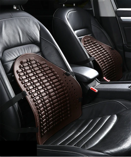 Car Seat Office Chair Massage Back Lumbar Support Mesh Wooden Bead Cushion  Pad Mesh Back Lumbar Cushion For Car Driver - AliExpress