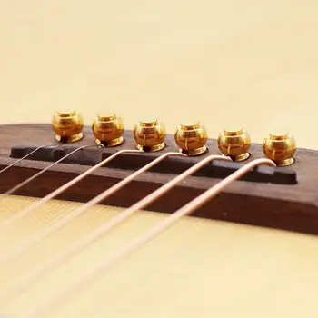 

6pcs/set Acoustic Guitar Bridge Pins Durable Brass String Nail Musical Stringed Instruments Replacement Parts